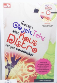 Desain Objek, teks, dan kaus distro dengan coreldraw